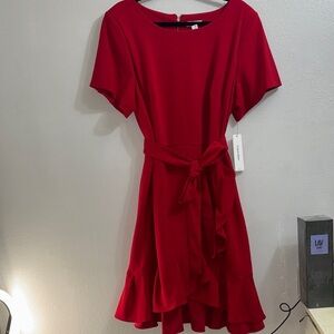 BNWT- Calvin Klein Scarlet Midi  Dress